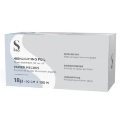S-PRO Premium Silver Aluminium Highlighting Foil Roll, 18 microns, 10cm x 100m