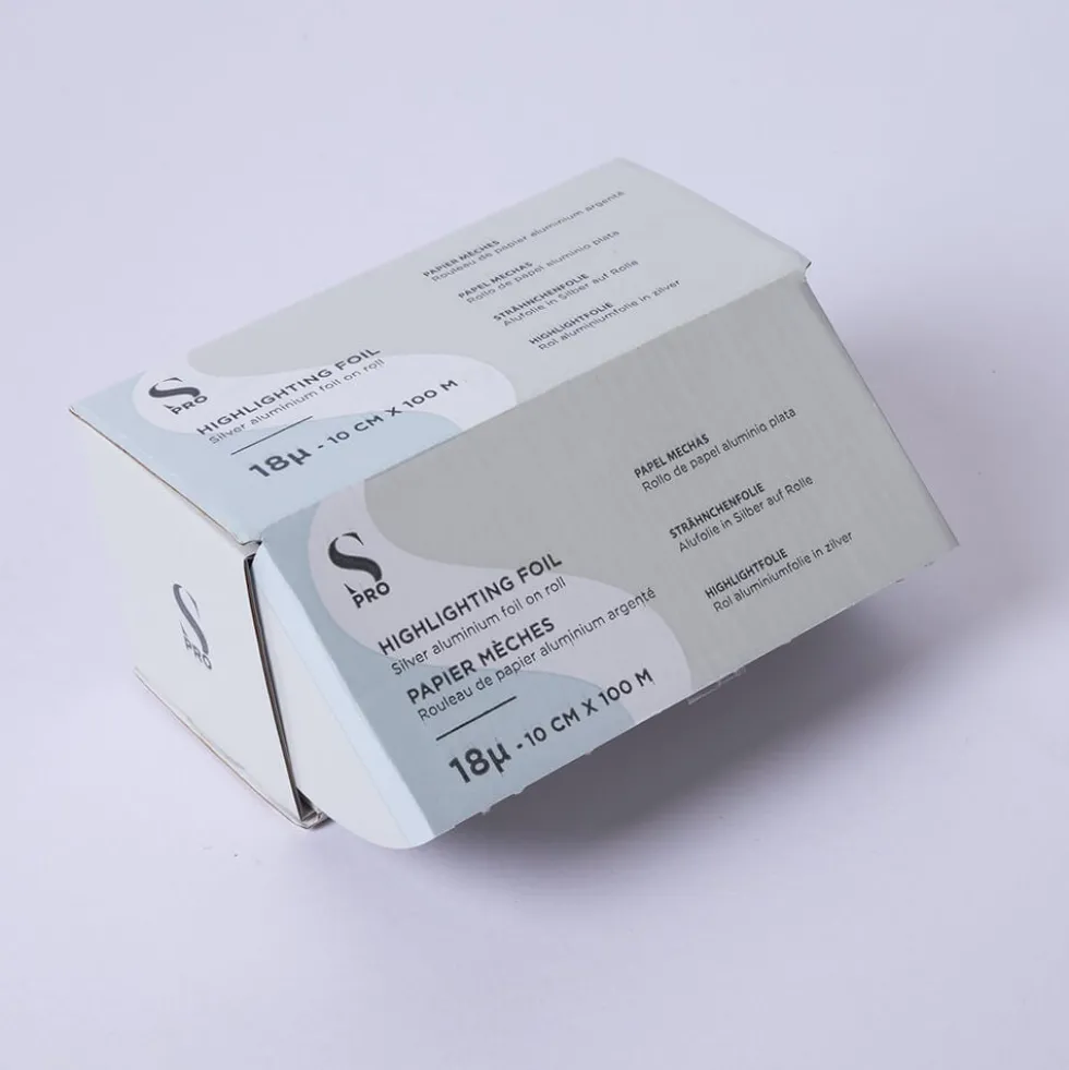 S-PRO Premium Silver Aluminium Highlighting Foil Roll, 18 microns, 10cm x 100m