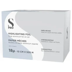 S-PRO Premium Silver Aluminium Highlighting Foil Roll, 18 microns, 10cm x 500m