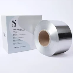 S-PRO Premium Silver Aluminium Highlighting Foil Roll, 18 microns, 10cm x 1000m