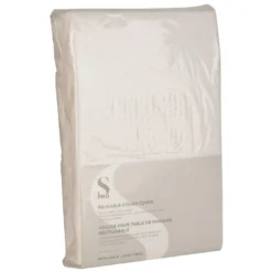 S-PRO Reuseable Polycotton Beauty Couch Cover, With Hole, White