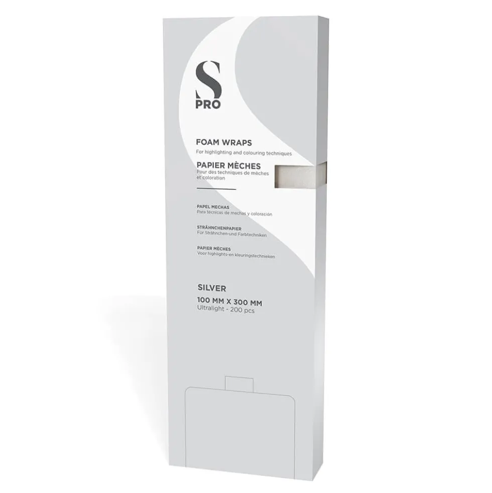 S-PRO Silver Foam Wraps, 100mm x 300mm, Pack of 200