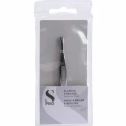 S-PRO Stainless Steel Slanted Tweezer