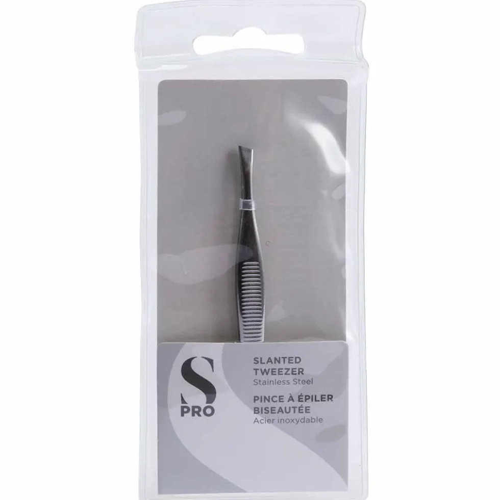 S-PRO Stainless Steel Slanted Tweezer