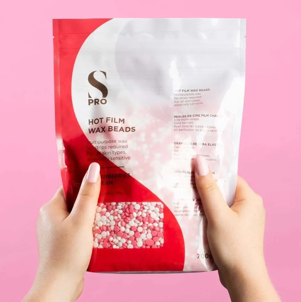 S-PRO Strawberries and Cream Stripless Hot Film Wax Beads Bag, 700g