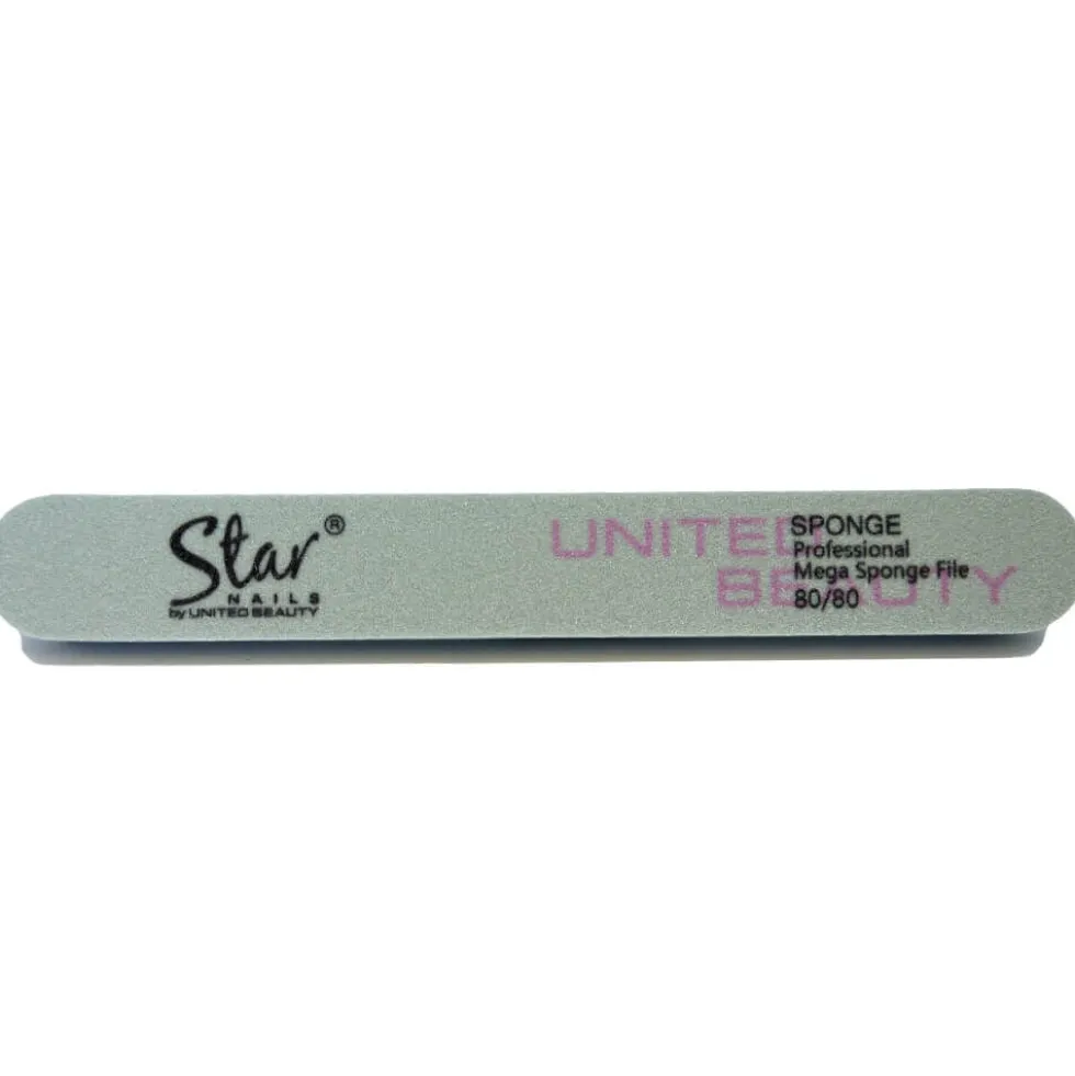 Star Nails Mega Jumbo Sponge File 80/80 Grit Pack of 10