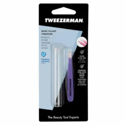 Tweezerman Mini Slant Tweezers, Assorted Colours, Single Tweezer
