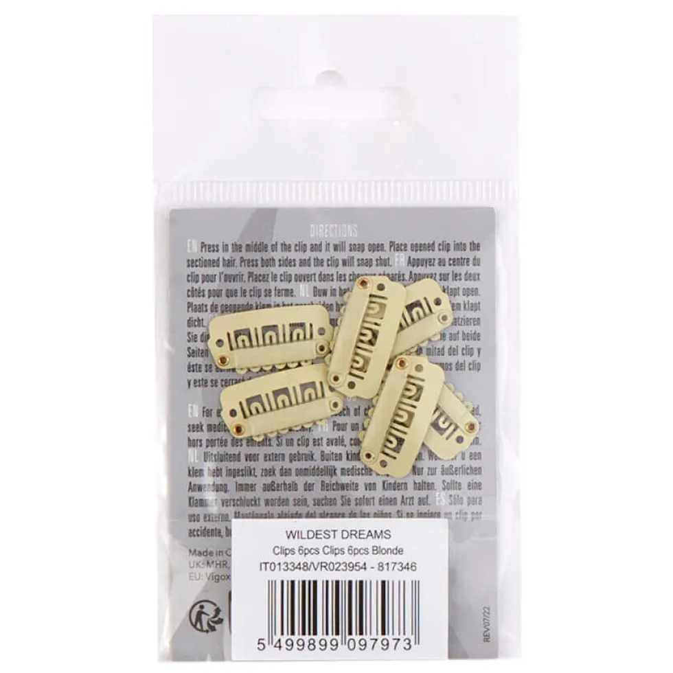 Wildest Dreams Extensions Replacement Clips, Pack of 6 - Blonde